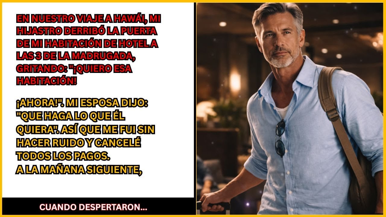 Mi Hijastro Pateó la Puerta del Hotel a las 3 AM — No Imaginó lo Que Haría Después