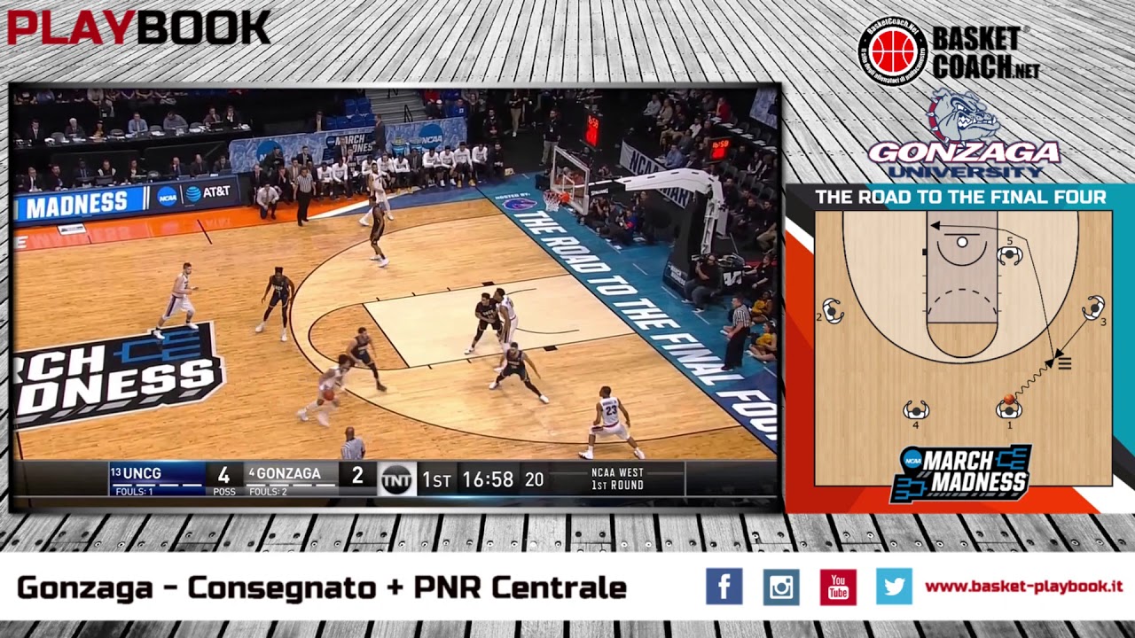 Basket Coach Playbook: Gonzaga University - Consegnatp + PnR