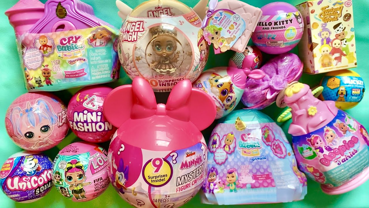 Asmr Minnie Mouse, Baby toys Unboxing Cry Baby, Unicorn Slime satisfying no talking