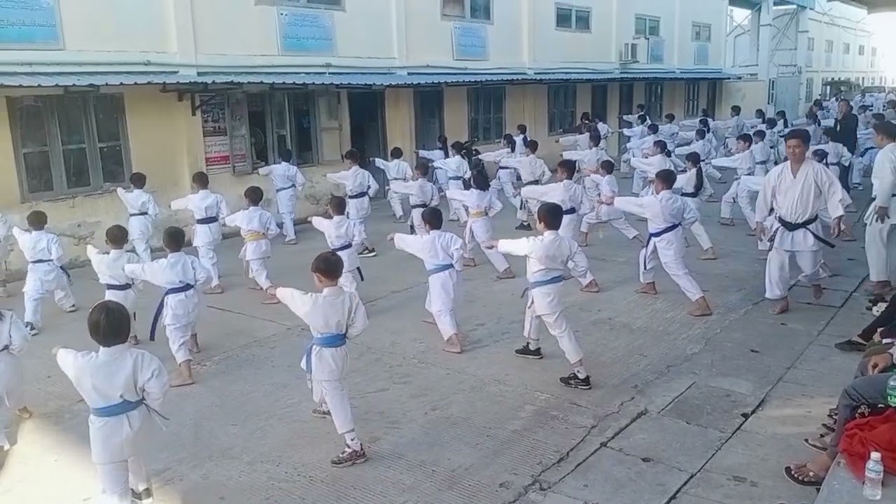 Myanmar karate shotokan at Mandalay 