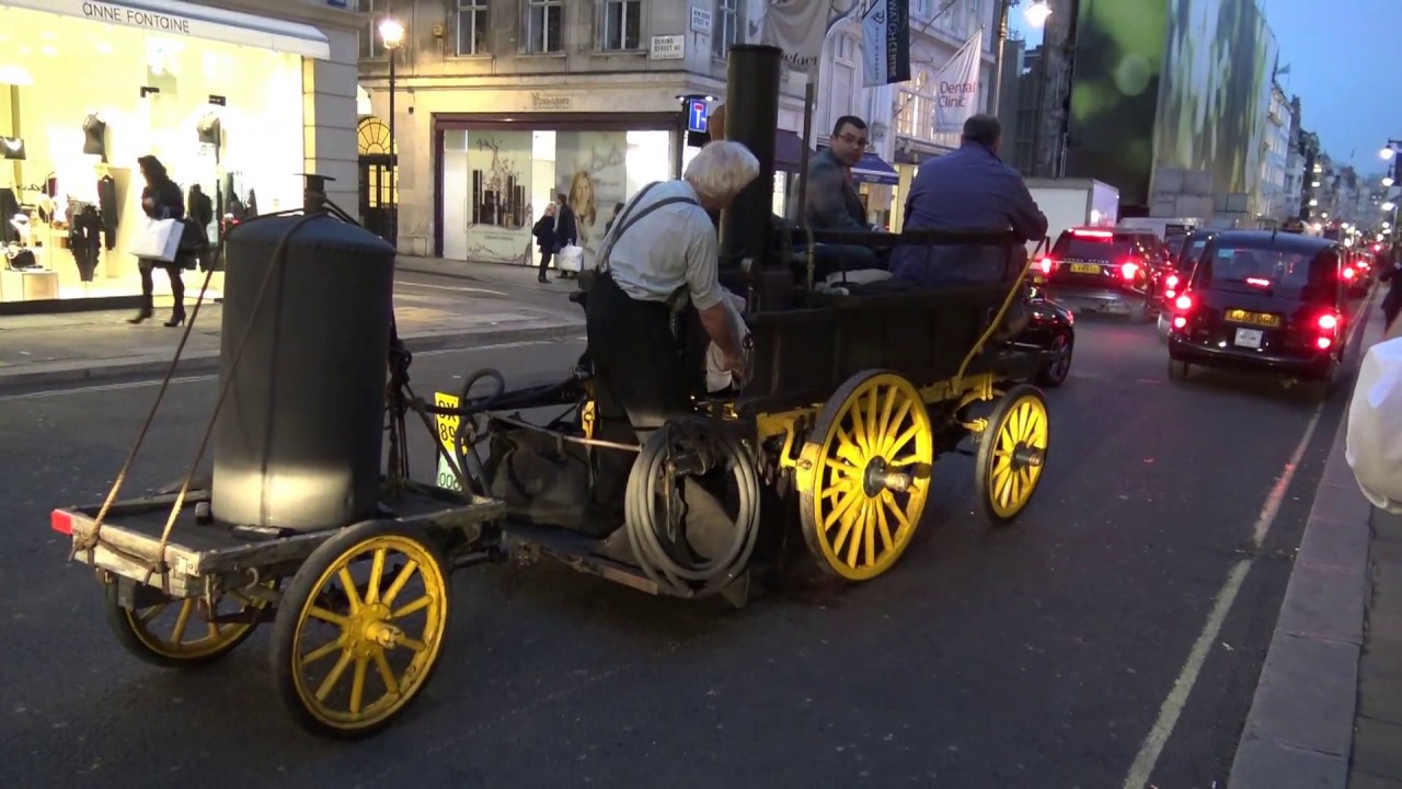 SALVESEN 1898 STEAM CAR at Bond Street  -  London UK