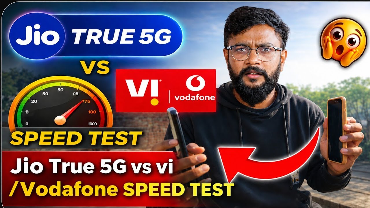Jio True 5G vs VI / Vodafone Speed Test 🔥 | Real Network Test | Kaun Hai Sabse Fast? 😱