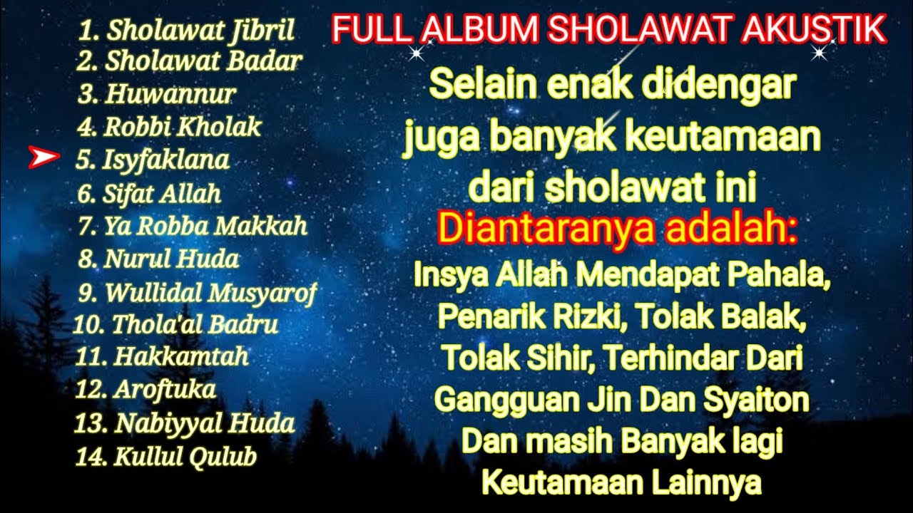 Full Album Sholawat Akustik || Sholawat Jibril penarik rejeki, Isyfaklana yang lagi viral