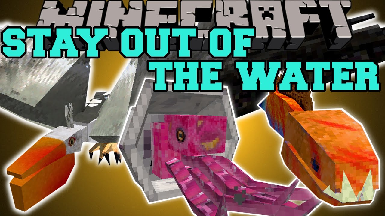 Minecraft: ДЕРЖИТЕСЬ ПОДАЛЬШЕ ОТ ВОДЫ (РЫБЫ-УБИЙЦЫ, ЗЛЫЕ ПТИЦЫ И УТОПЛЕНИЕ) Модификация