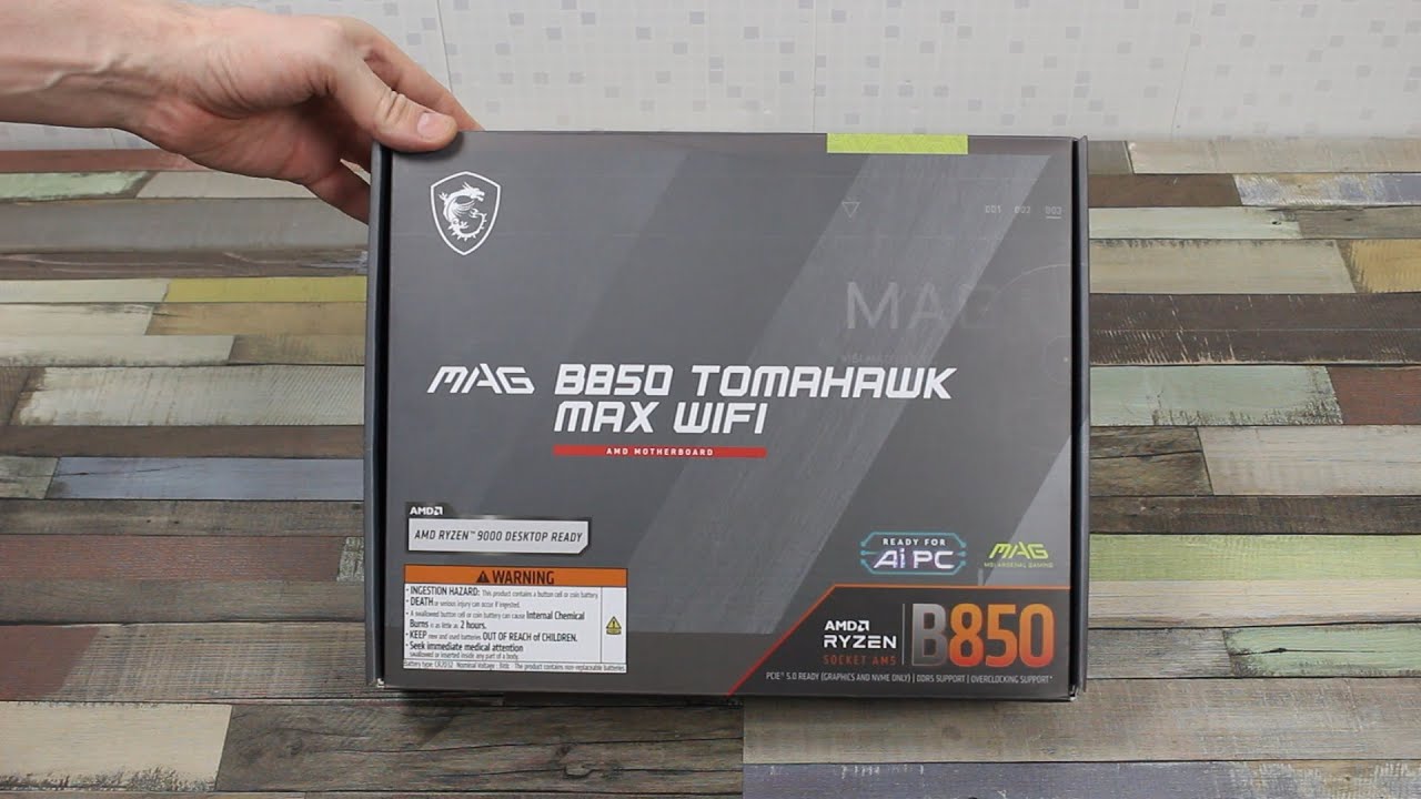 MSI MAG B850 TOMAHAWK MAX WIFI Motherboard Unboxing
