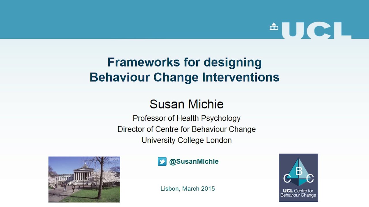 Frameworks for designing behaviour change interventions