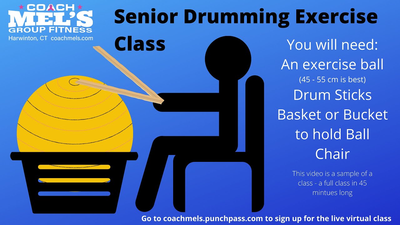 Senior Drumming Sample Class at Coach Mel's