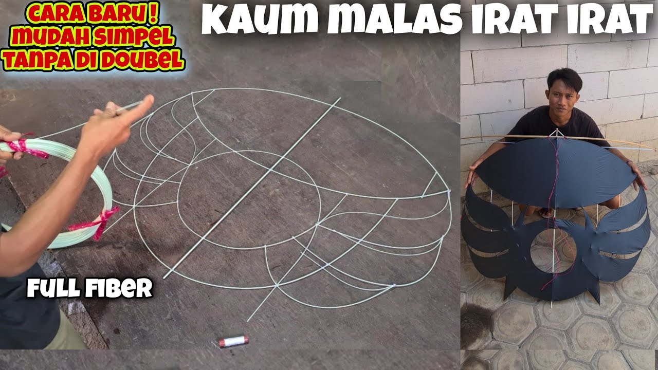 TUTORIAL - CARA MEMBUAT LAYANGAN RAM RAMAN TURBO DARI FIBER UKURAN 1 METER