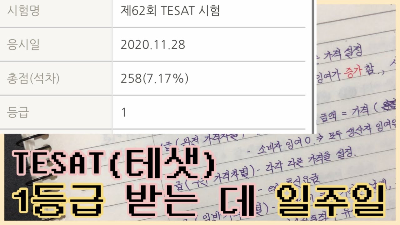 [경제공부]비전공자 테샛(TESAT) 5일만에 1등급 받는 법 / 테셋문제집추천 / 기출문제