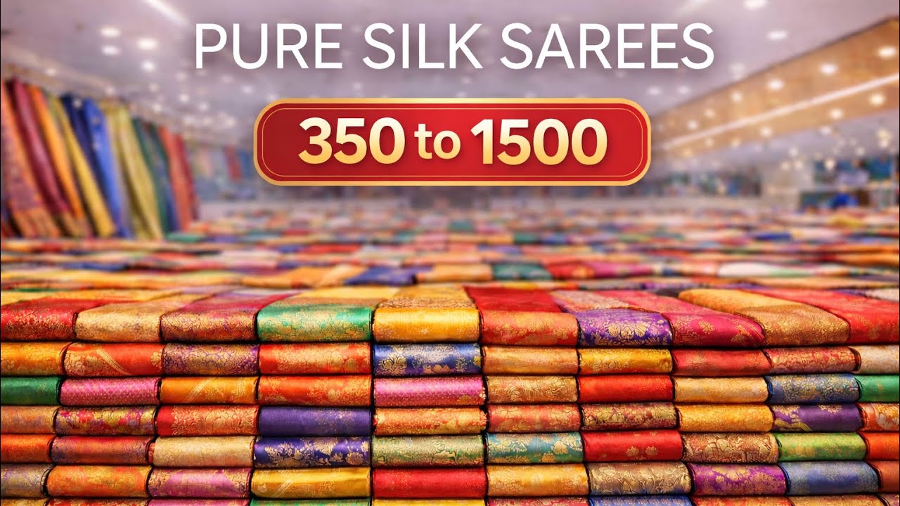 Saravana stores || beautiful silk Sarees ₹350-1500 || T.nagar 