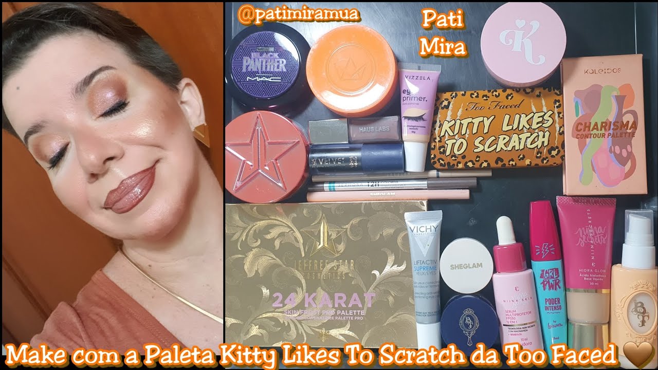 Make com a Paleta Kitty Likes To Scratch da Too Faced 🤎