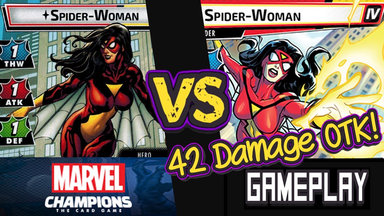 Web-Warrior Spider-Woman vs Expert Spider-Woman Marvel Champions Civil War Gameplay