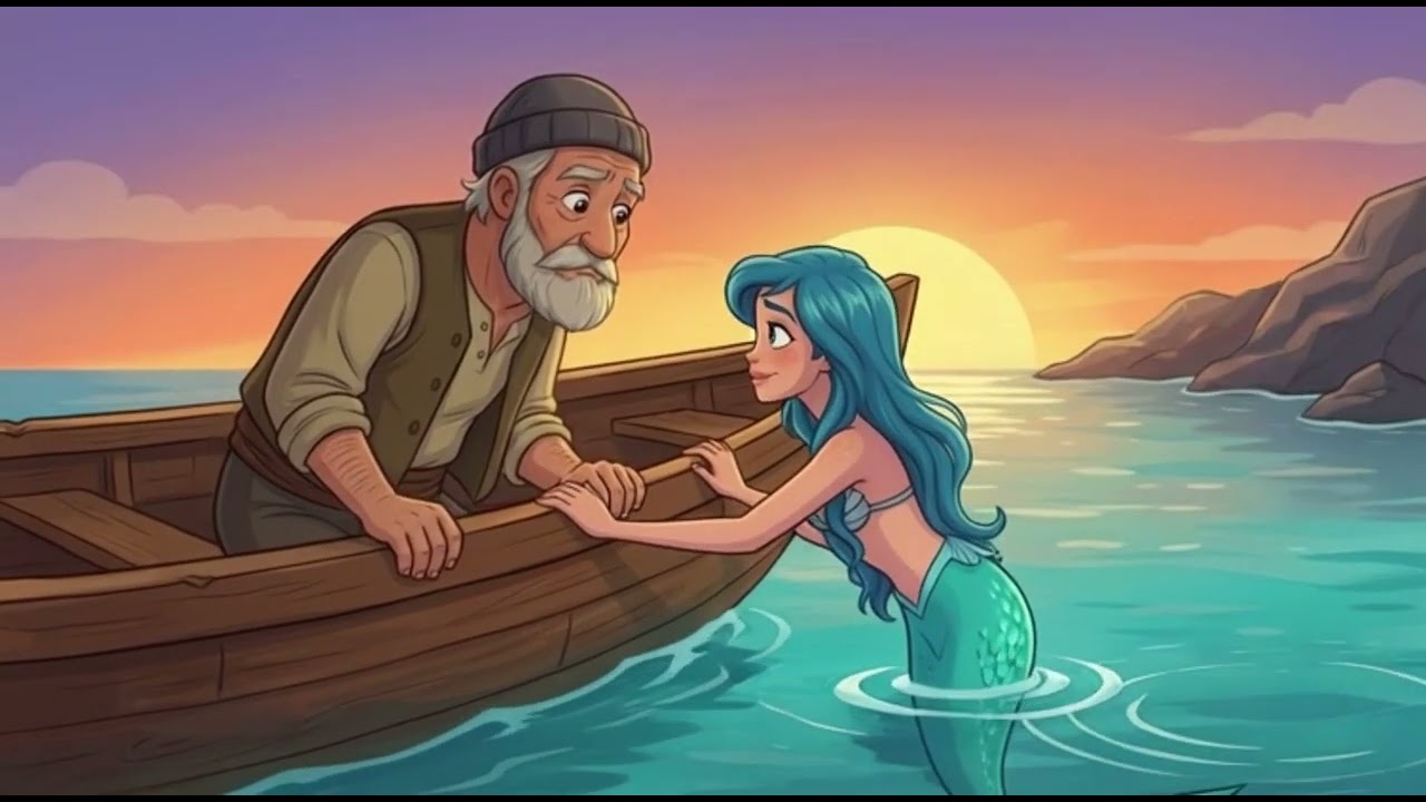 الصياد والحورية والكنز الخالد | قصة أسطورية من أعماق البحر