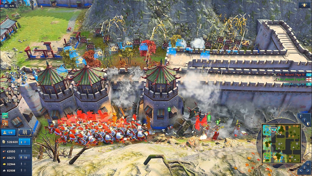 Age of Empires 4 | When Zhu Xi’s Legacy Faces English Defense & French Calvary 💀 |  MASSIVE WAR