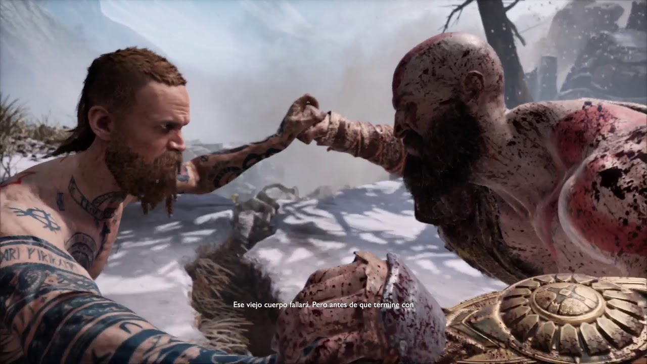God of War - KRATOS VS EL EXTRAÑO (The Stranger) Español Latino PS4 PRO HD 2018