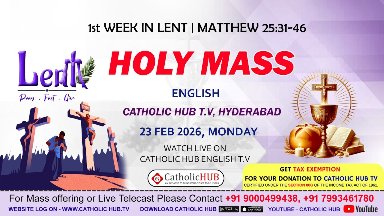 LIVE HOLY MASS | OUR LADY OF MOUNT CARMEL CHURCH | NEW BOWENPALLY | HYDERABAD 23-02-2026