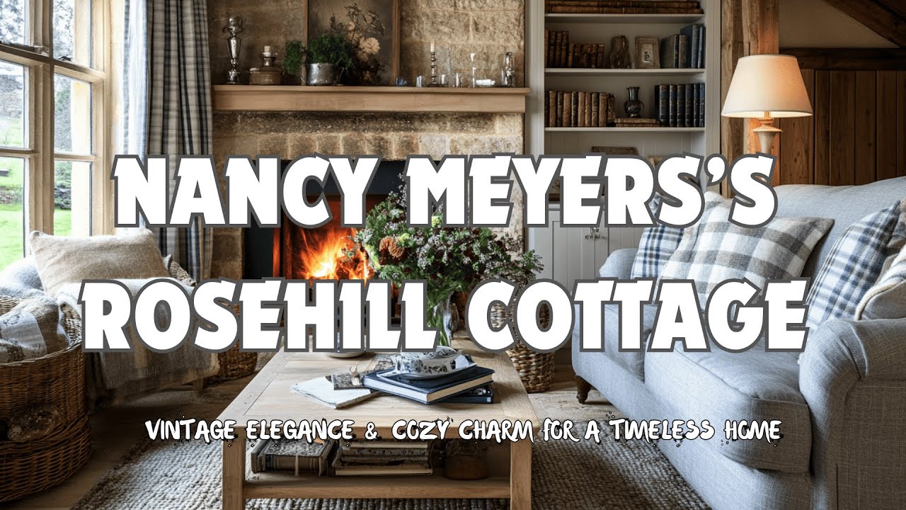 Nancy Meyers’s Rosehill Cottage: 🏡✨ Vintage Elegance & Cozy Charm for a Timeless Home 🕰️🌿