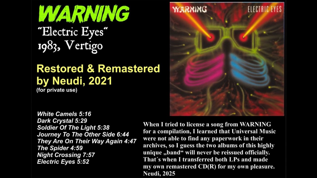 WARNING - Electric Eyes (1983) - full album - restored & remastered by Neudi, 2021 - their 2nd album
