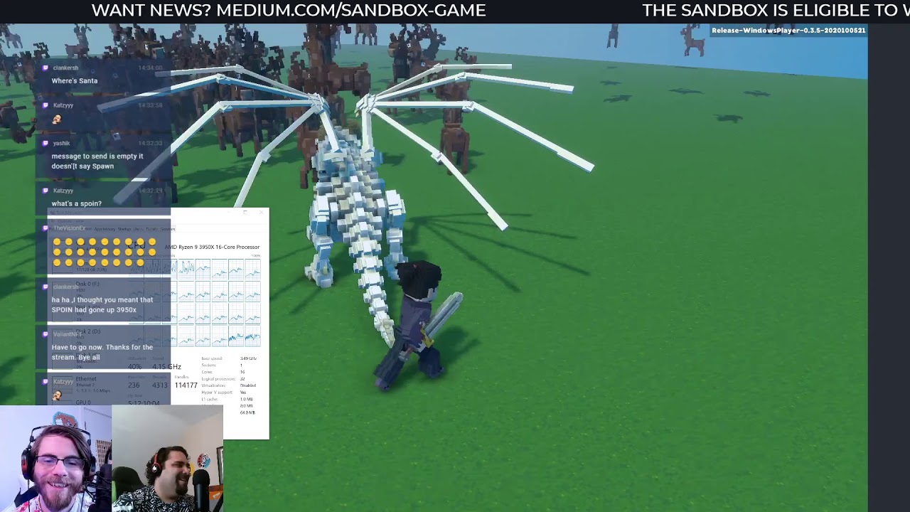 The Sandbox Live Streams Saturday, October 10 - 11:00 AM - 12:00 PM EDT (15:00 - 16:00 GMT)