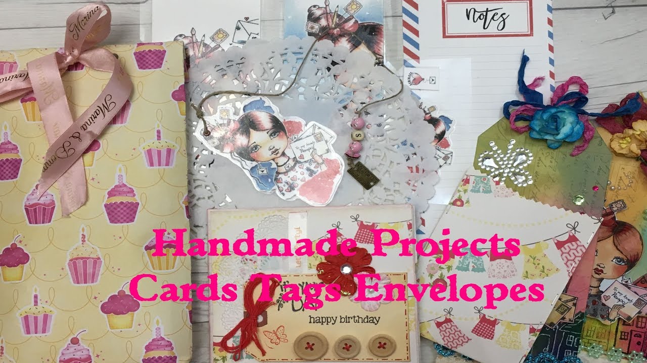 Handmade Card, Tags and Envelope