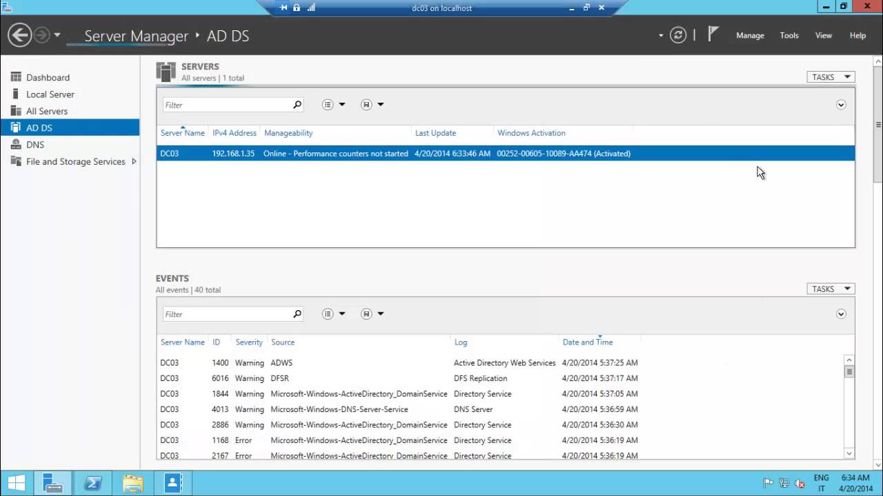 Raise and Lower functional levels on Windows Server 2012r2