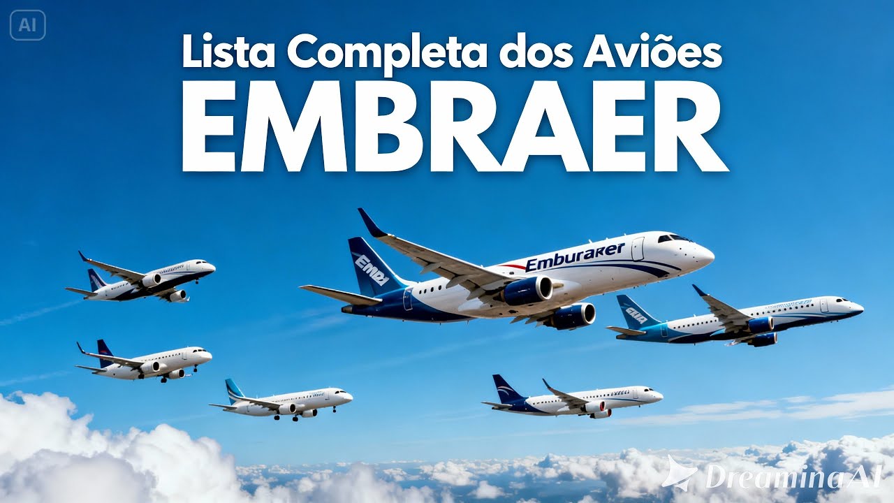 #1 Todos os aviões da Embraer: A Lista Completa (Do Bandeirante ao KC-390) #embraer