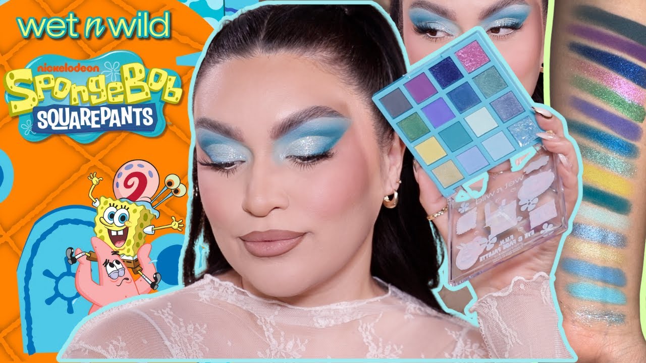 WET N WILD X SPONGEBOB SQUAREPANTS MAKEUP COLLECTION// DEMO & SWATCHES