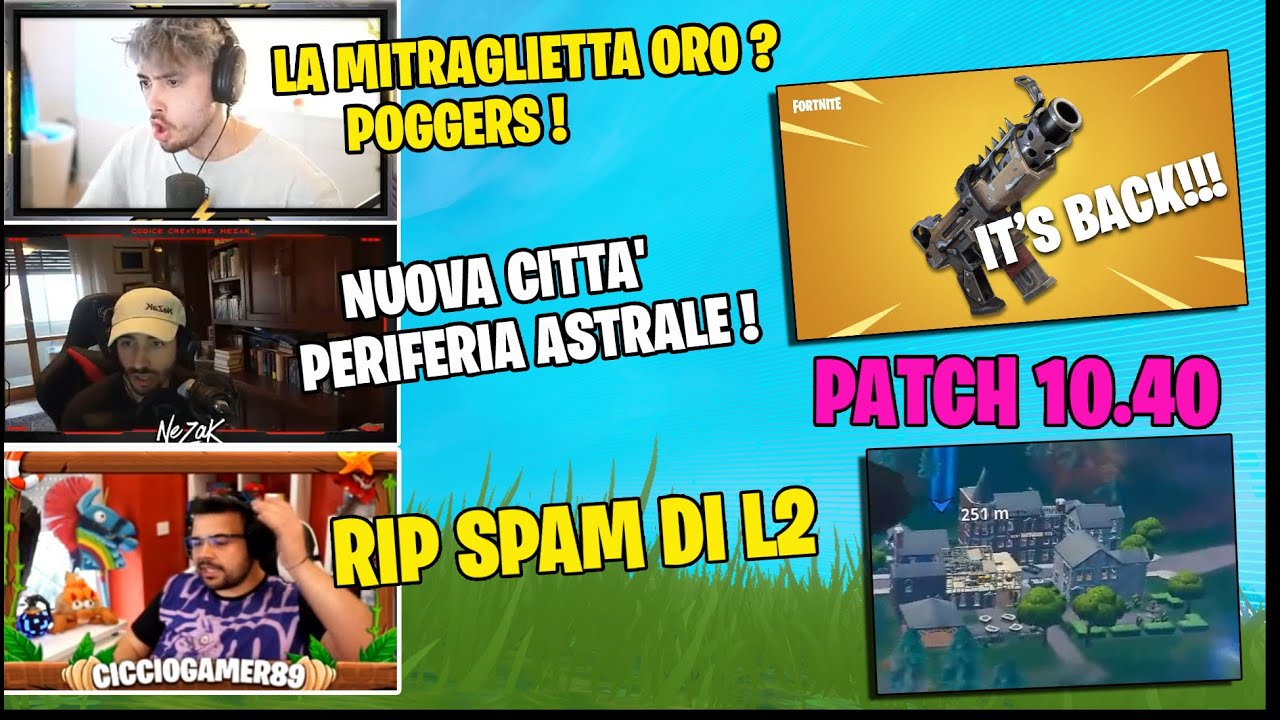 STREAMERS REAGISCONO ALLA MITRAGLIETTA ORO A' PERIFERIA ASTRALE NUOVA CITTA'
