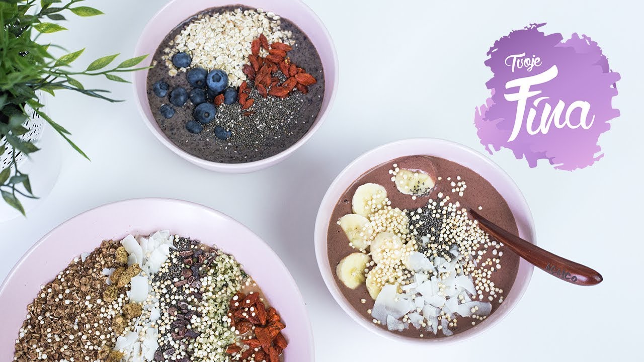 MOJE 3 OBLÍBENÉ SMOOTHIE BOWLS #TVOJEFINA