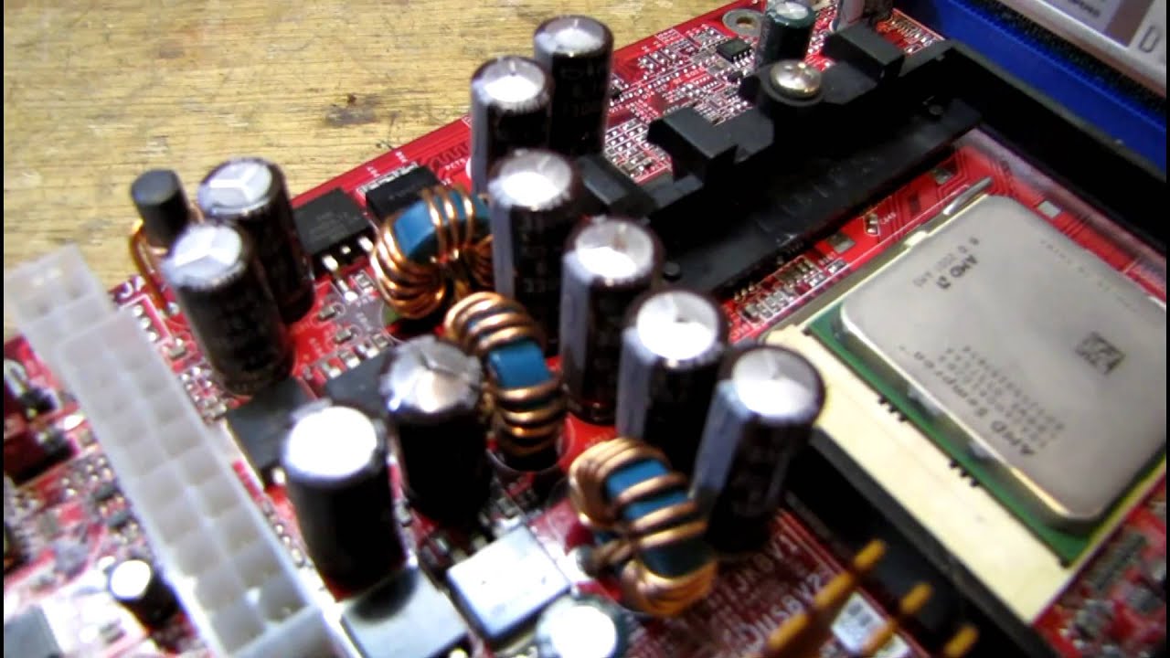 Some info and examples of bad and defective capacitors on computer motherboards