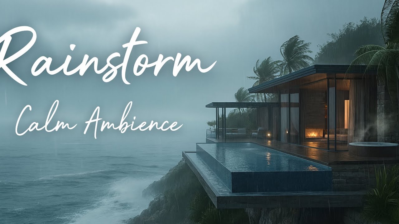 Rainstorm Retreat | Calm Ambience for Relaxation & Focus |آرامش طوفانی | برای ارامش ٫تمرکز و استراحت