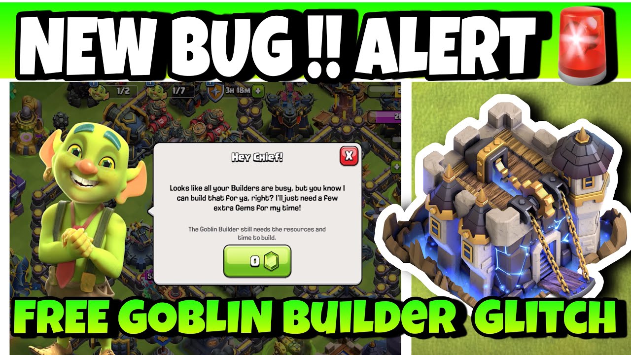 [GLITCH] FREE GOBLIN BUILDER at TH18! 🤫 Unlimited Gems & Instant Upgrades Exploit New Update 