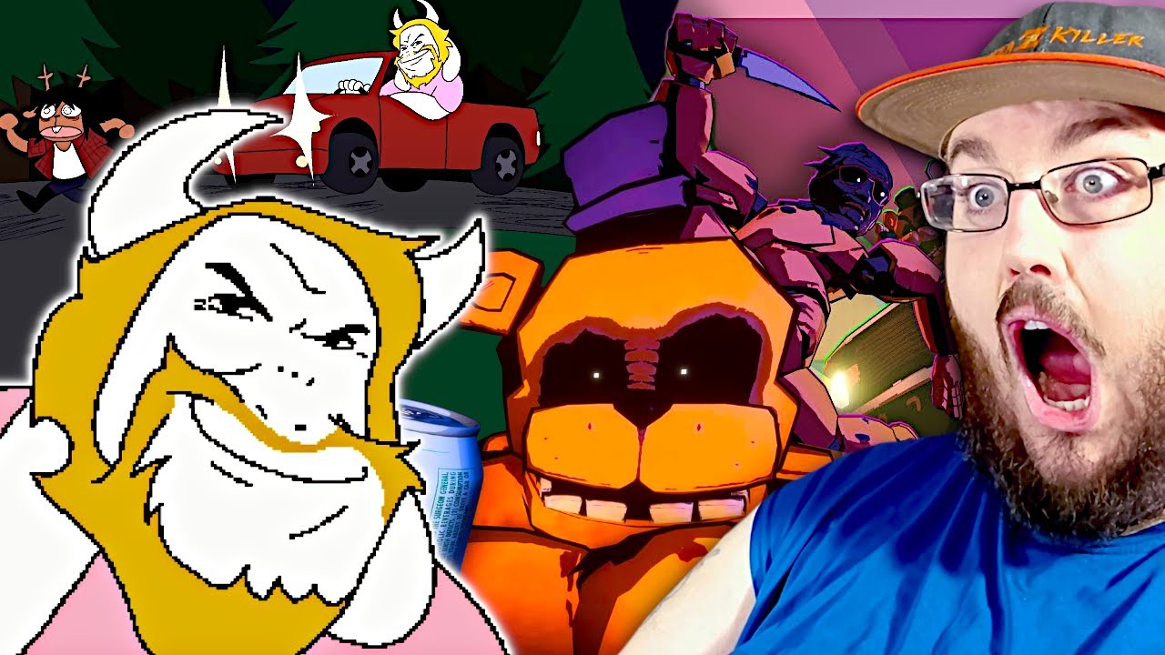 Asgore Runs Over Dess With Lyrics Full Version | Deltarune & FNAF Version FREDDYTRUCK REACTION!!!