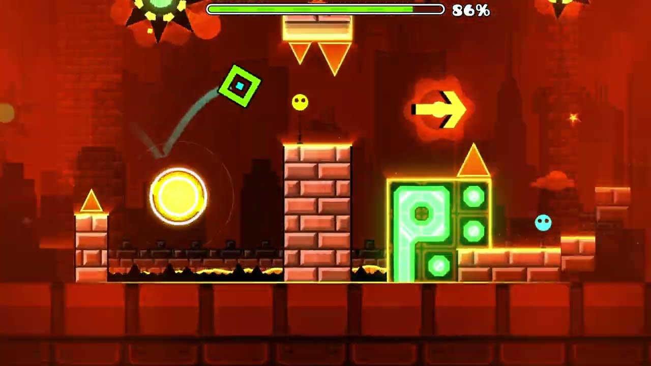 me pasé tres niveles de Geometry Dash épicos y muy divertidos