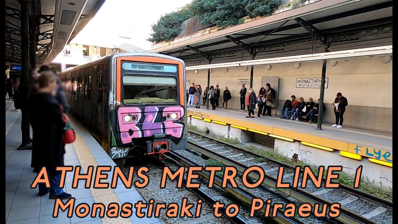 ATHENS METRO Ride | Line 1 - Monastiraki to Piraeus