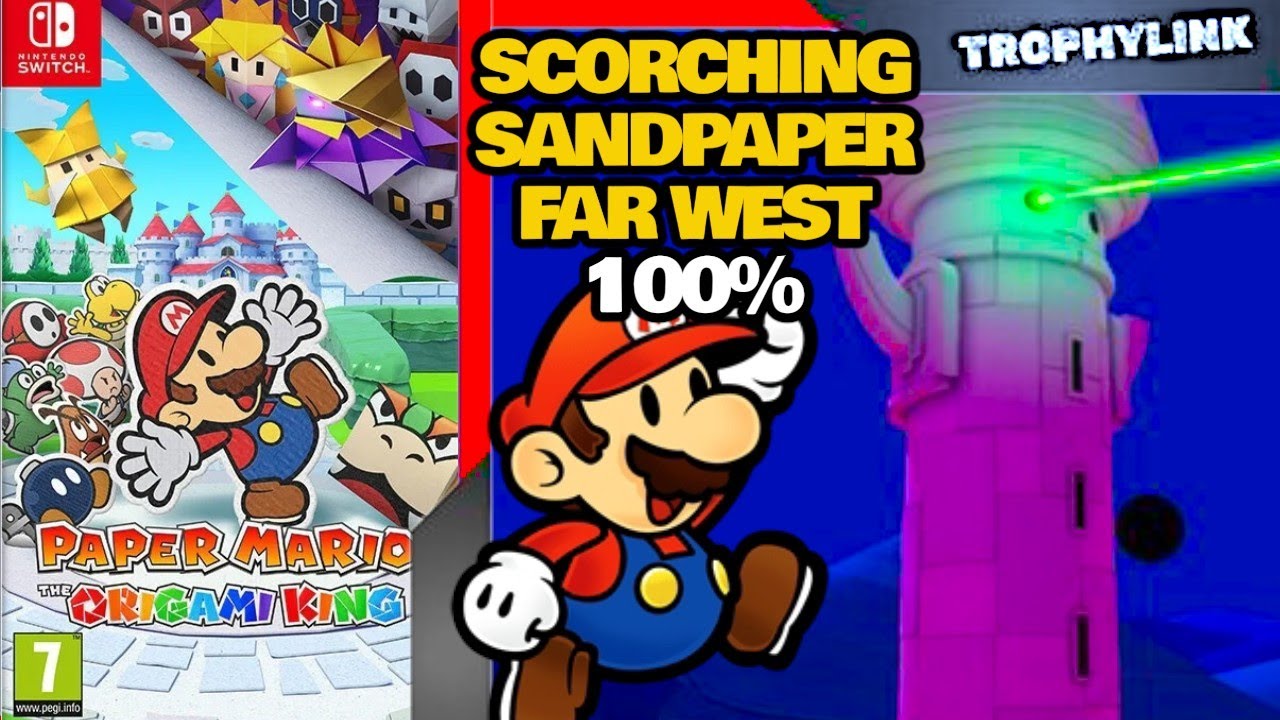 Scorching Sandpaper Far West 100% Wszystkie znajdźki - Paper Mario Origami king (Poradnik 100%)