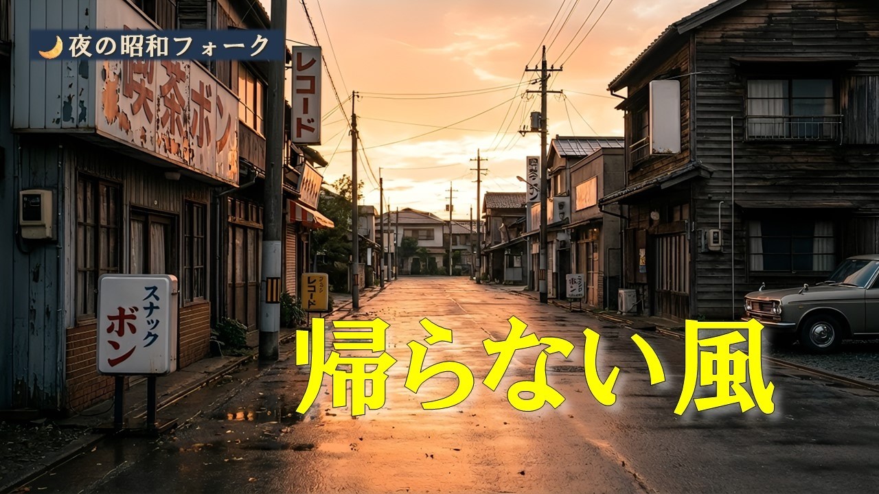 昭和フォーク｜帰らぬ風を見送る夜（静かな夜の50分）