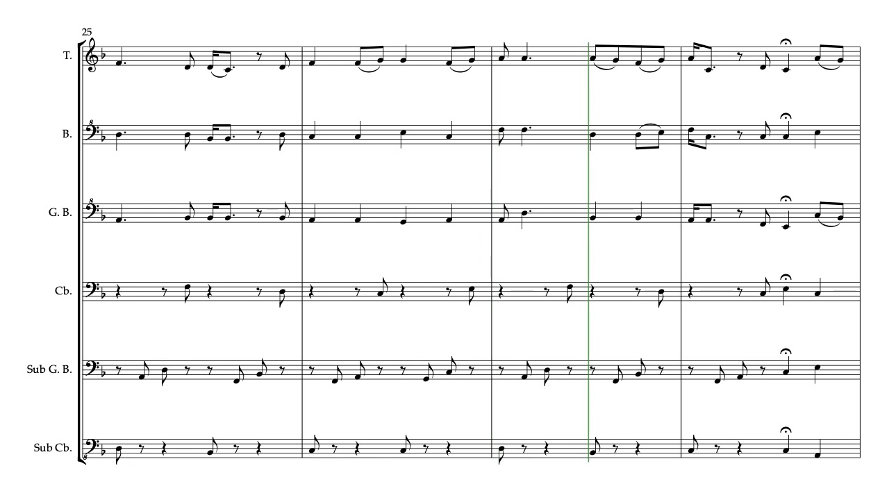 The Parting Glass for recorder orchestra at 8 foot pitch.
