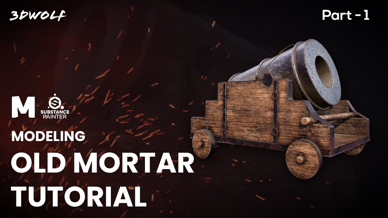 Maya Prop Modeling Tutorial | Creating An Old Mortar in Maya and Substance Painter | Part -  1