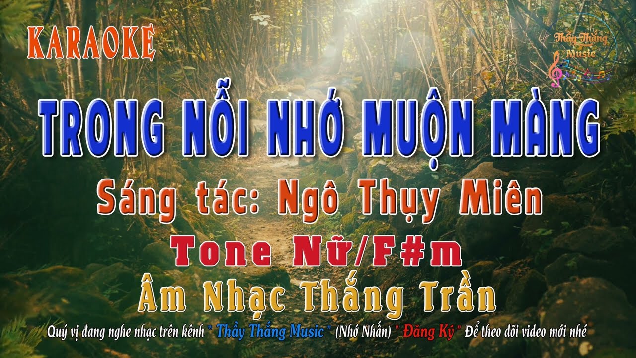 KARAOKE - Trong Nỗi Nhớ Muộn Màng - Tone Nữ - F