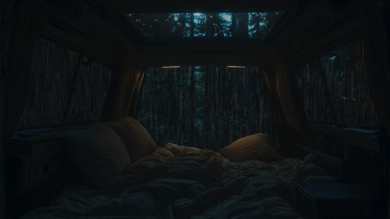 3 Hours⚡ Rainy Forest Camping Sounds for Sleep