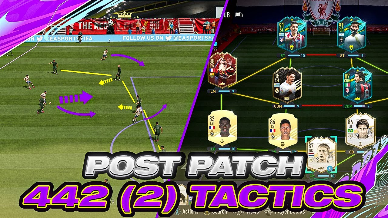 THE BEST COUNTER TO THE 532?! INSANE **UPDATED** 442 POST PATCH CUSTOM TACTICS/INSTRUCTIONS! FIFA 21