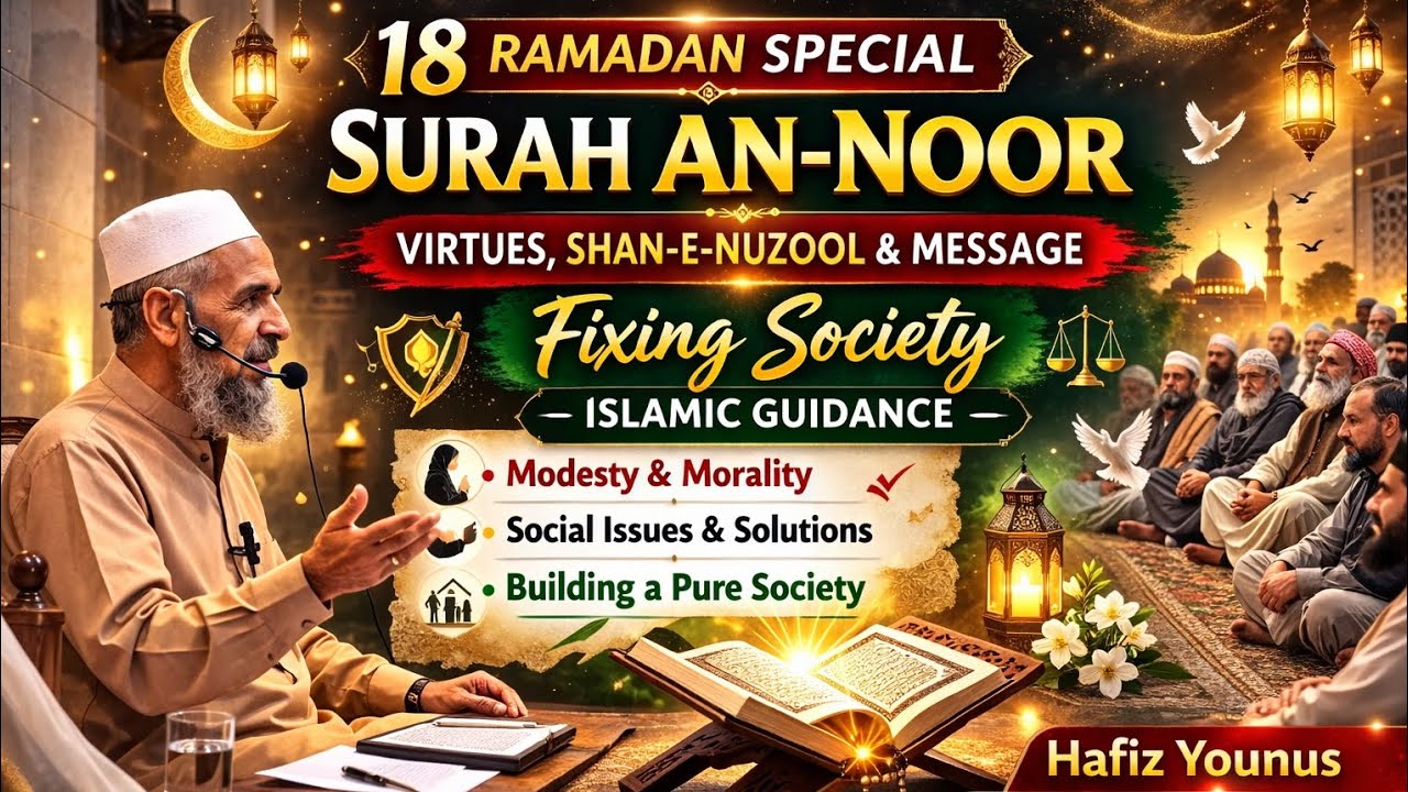 18 Ramadan Special Bayan | Virtues of Surah An-Noor | How to Build a Pure Islamic Society |🟢 Qureshi