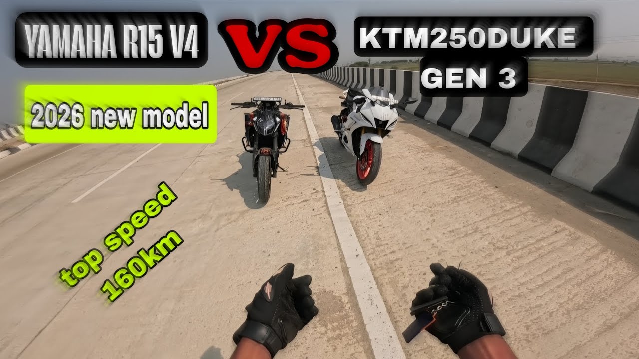 Yamaha R15 V4 vs KTM 250 Duke Gen 3 🔥 | New Model Drag Race – Kaun Jeeta?”