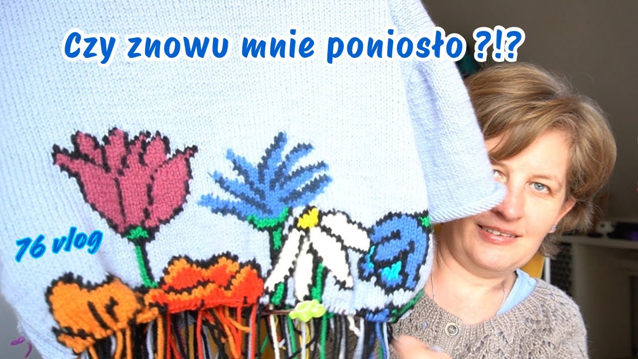 76: chyba znowu mnie poniosło... kardigan z własną grafiką. Intarsja na drutach i inne projekty.