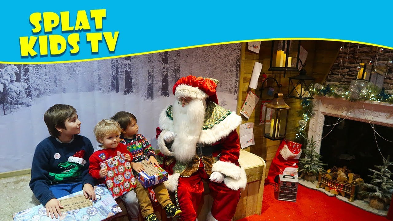 Visiting Santa's Grotto at Stewarts Garden Centre