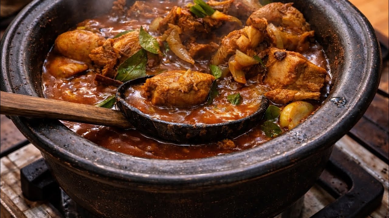 රසවත් chicken curry එකක් ඉක්මනින් හදාගමු/Making an easy and quick chicken curry.