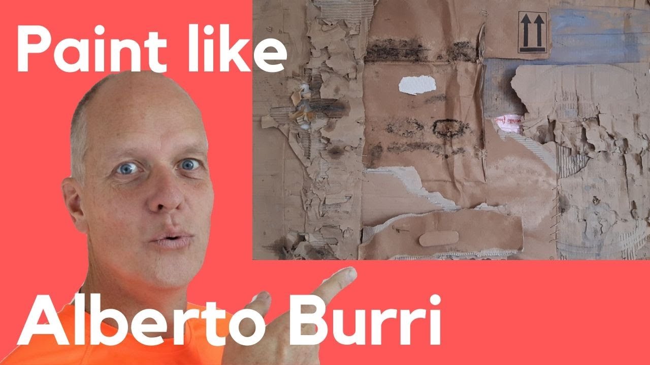 Paint like Alberto Burri art – Italian Modern art – Cardboard collage