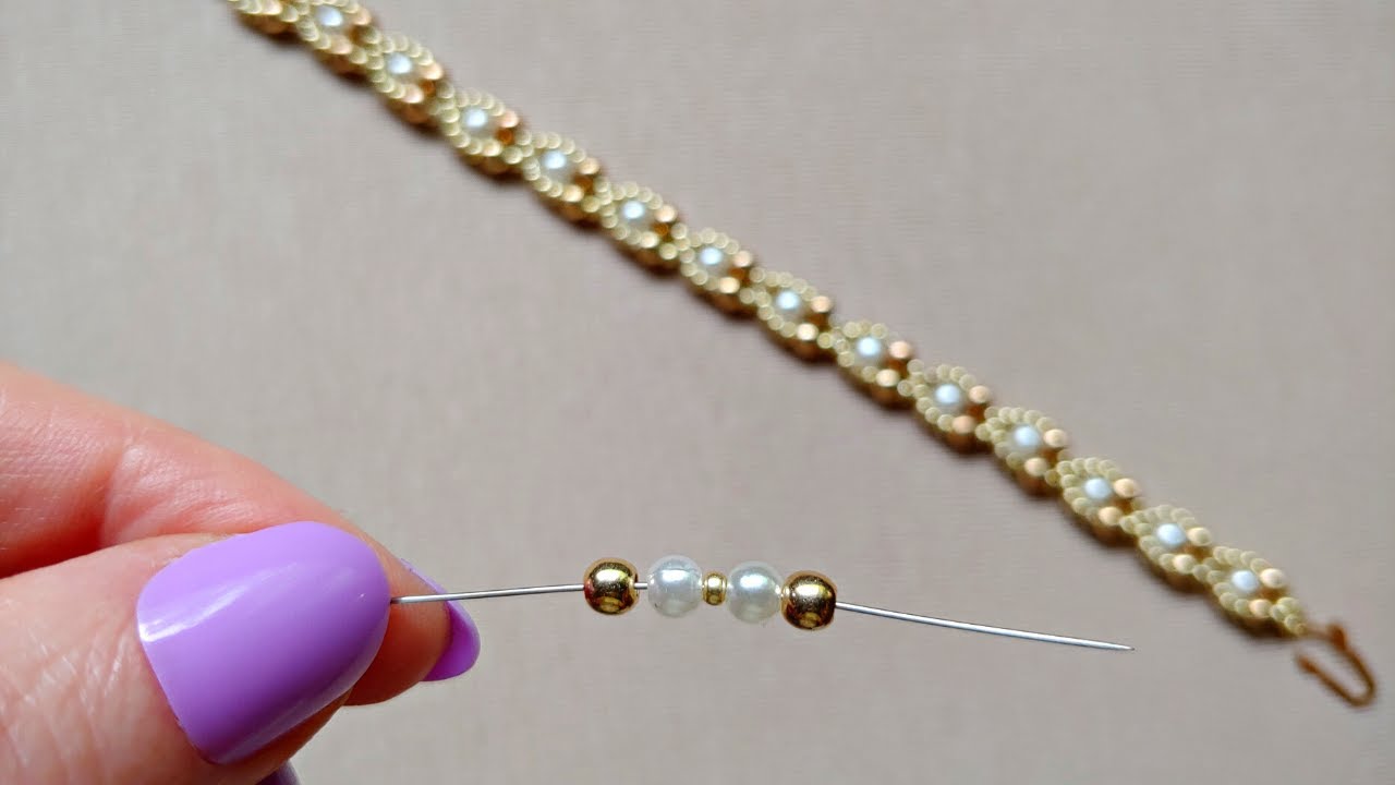 Step by step bracelet making tutorial.  Easy bracelet pattern