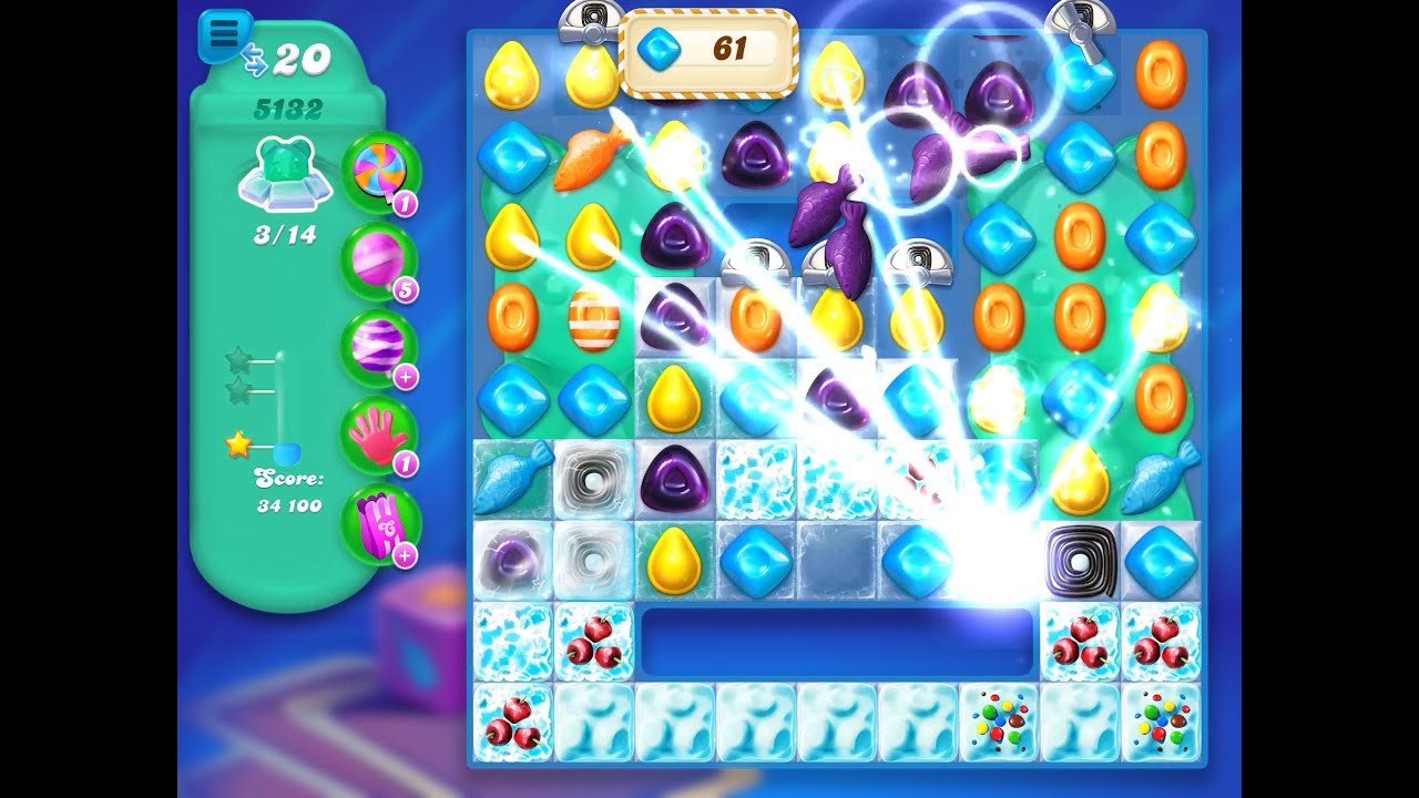 Candy Crush Soda Saga 4K (Level 5131 - 5135)